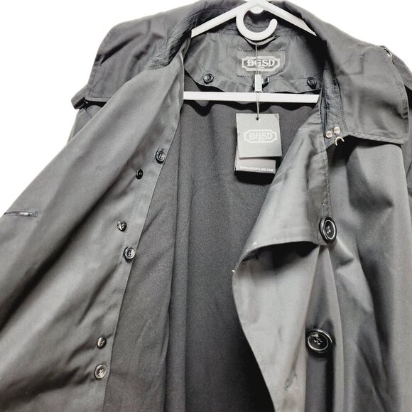BGSD Women's Gabby Black Mid Length Trench Coat Size  XXL New - Picture 9 of 15